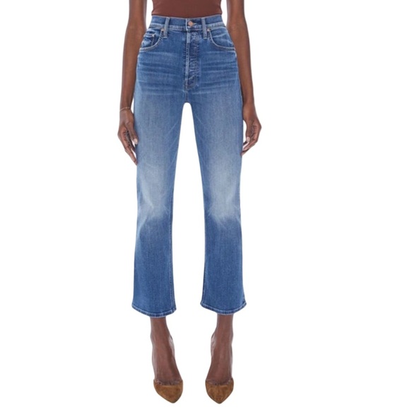 MOTHER The Tripper Ankle Bootcut Jeans Healing Jar Medium Blue Denim Wash Sz 26 - Picture 1 of 13